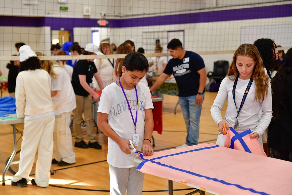 PAY IT FORWARD: MAKING A DIFFERENCE, ONE BLANKET AT A TIME! A huge thank you to Complex Community Federal Credit Union, one of our valued community partners, for visiting Margaret Talkington School for Young Women Leaders and leading our students in an incredible Pay It Forward activity! Our 6th and 7th grade Lady Warriors worked together to make blankets that will be donated to children in foster care. Through this hands-on service project, our students learned that simple acts of kindness can make a lasting impact in the lives of others. At Talkington, we believe that strong community partnerships help our students grow into compassionate leaders who recognize the importance of giving back. We are grateful to Complex Community Federal Credit Union for investing in our students, supporting our mission, and helping us create meaningful opportunities for service and leadership. Thank you for being such a wonderful community partner and helping our Lady Warriors put the power of paying it forward into action! #TalkingtonSYWL #LadyWarriors #CommunityPartners #CommunityService #PayItForward #ServiceWithPurpose #MakingADifference
