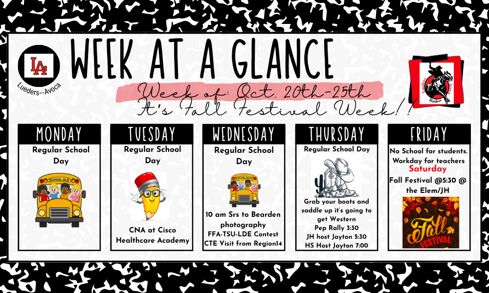 Corrected Week at a Glance