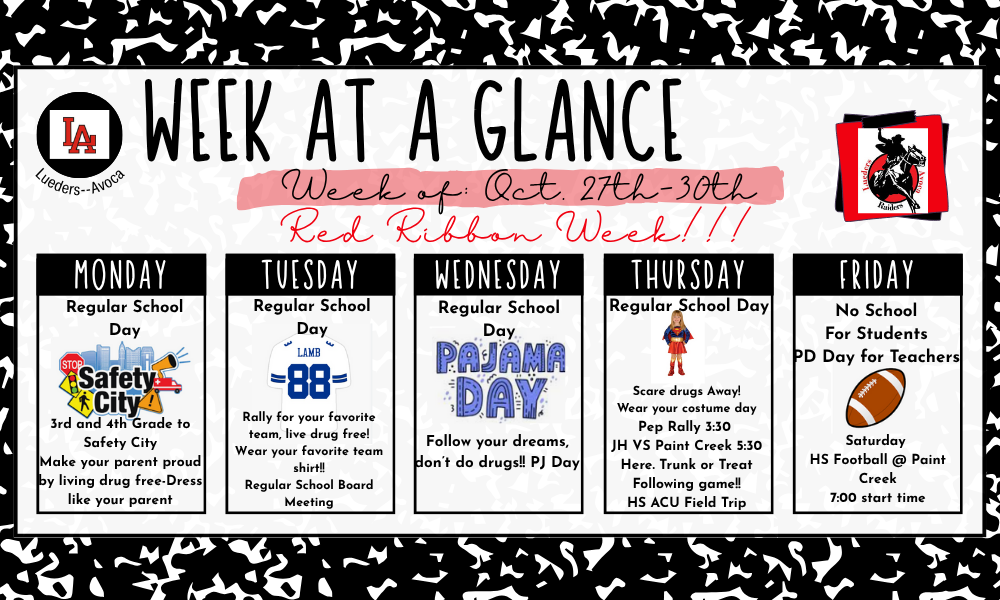 Corrected Week at a Glance
