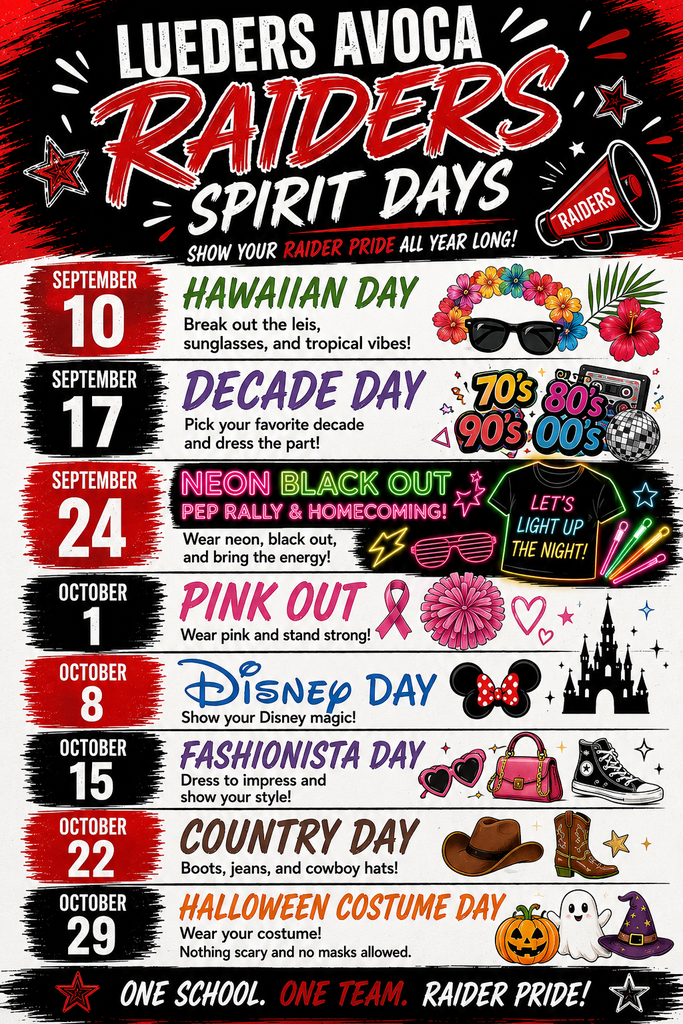 Pep Rally Dress Up Days