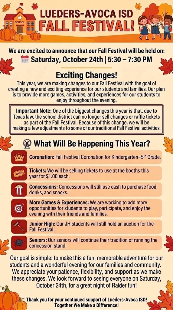 Fall Festival Information