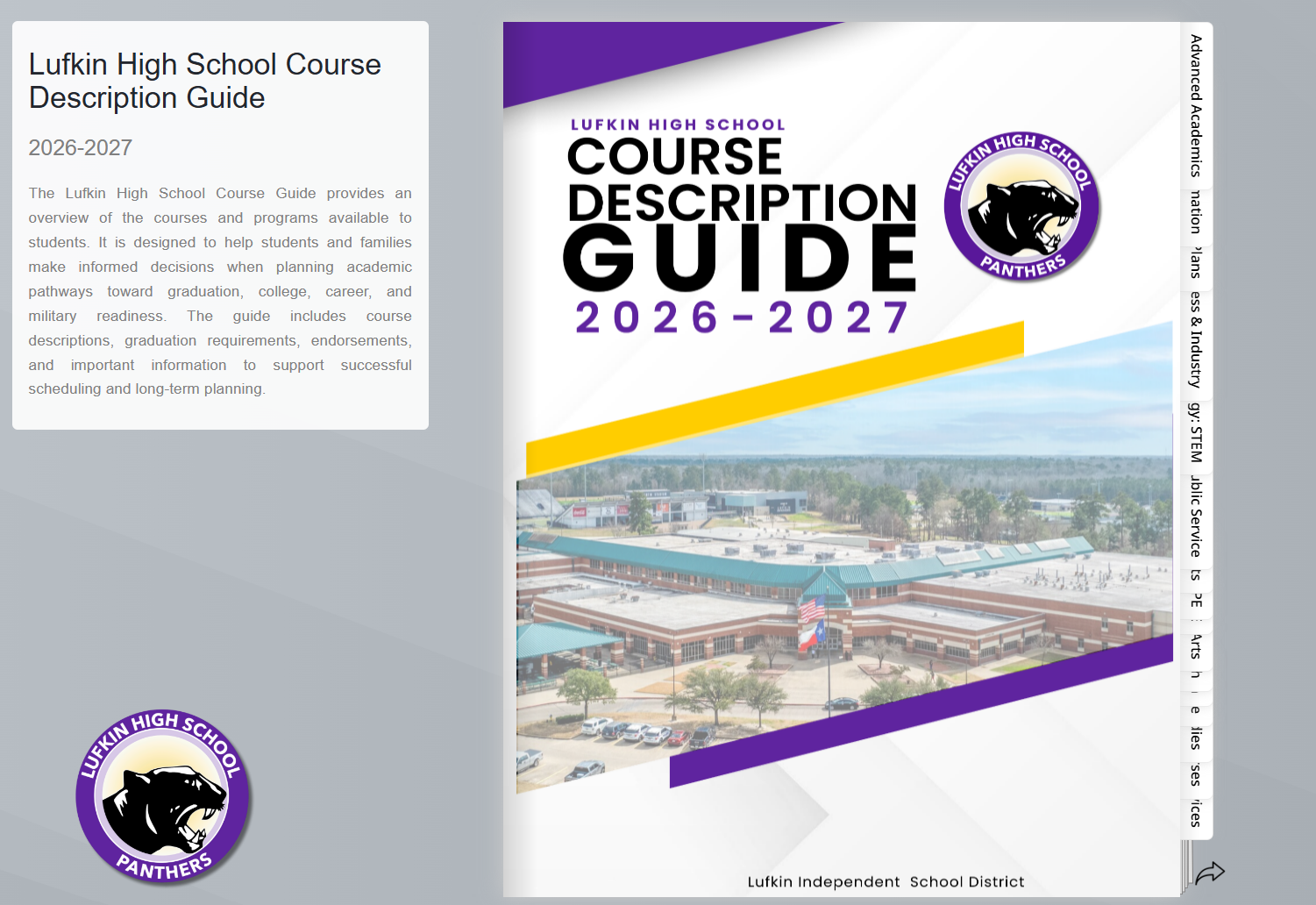 Lufkin High School 2026-2027 Course Description Guide | Lufkin