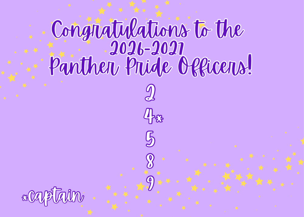 Panther Pride Officers 2026-2027