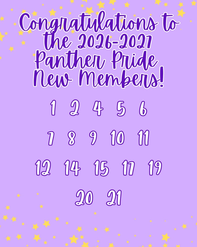 Panther Pride New Members 2026