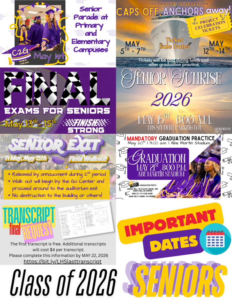 Senior Important Dates 2026