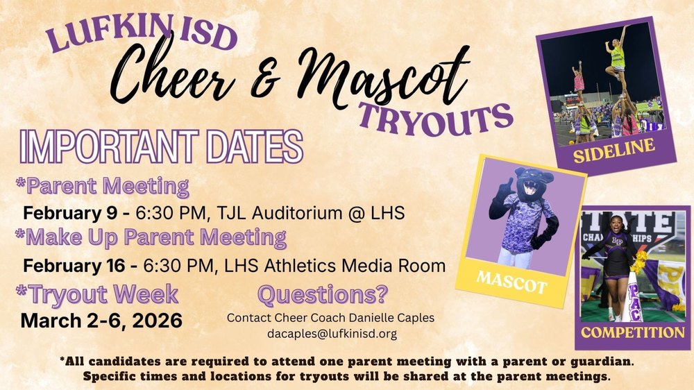 Cheer and Mascot Tryouts 2026