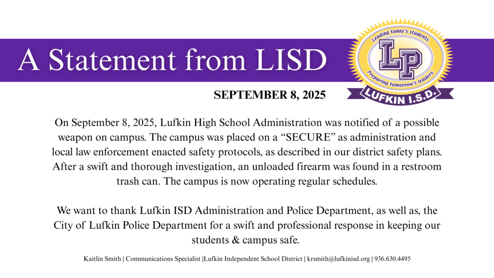 Statement from LISD 