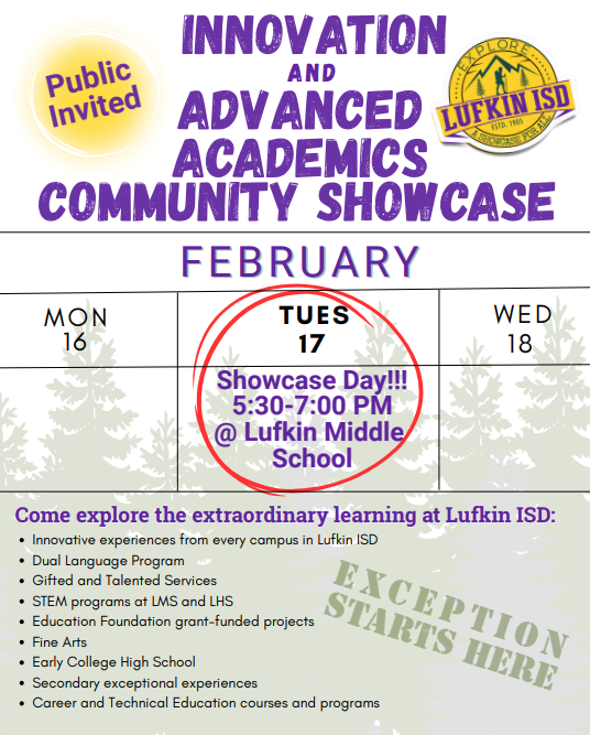 Innovation and Advanced Academics Community Showcase