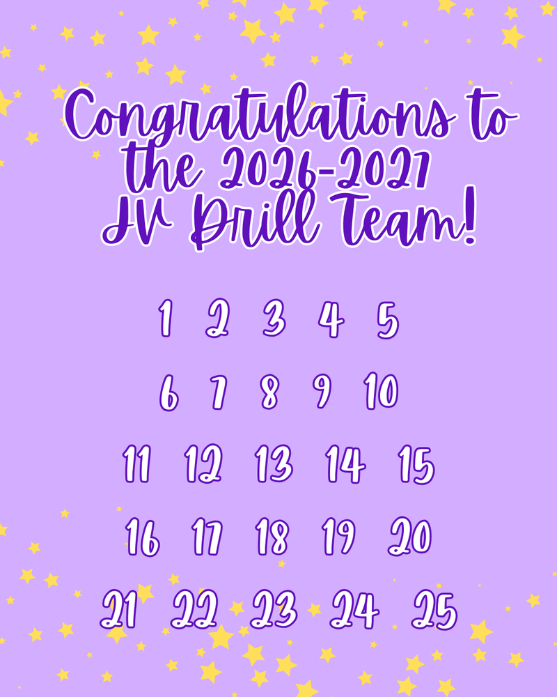 JV Drill Team New Members 2026-2027