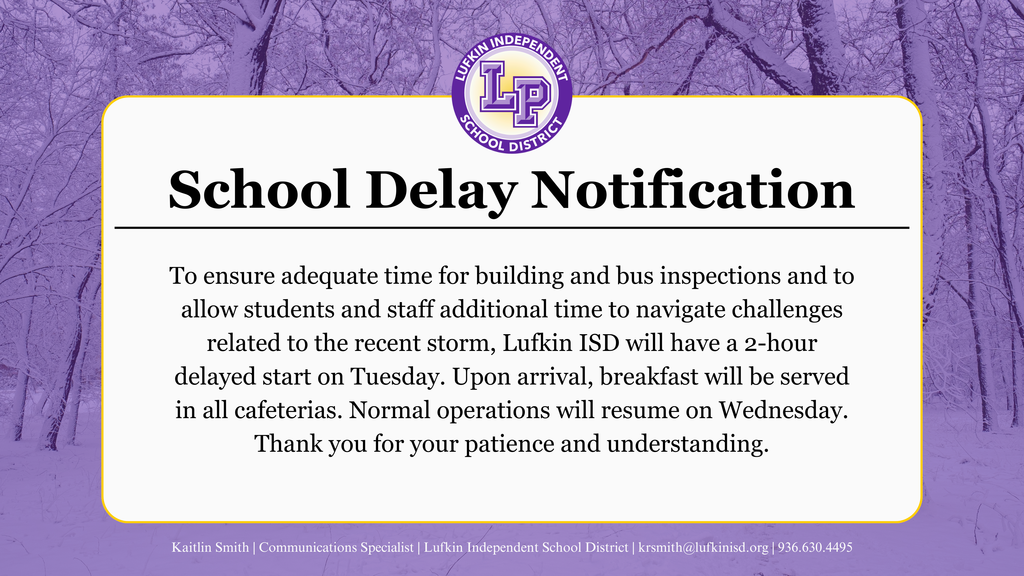 school delay notification