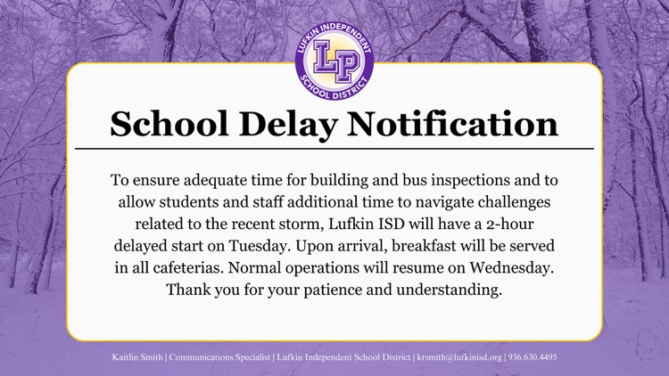 school delay