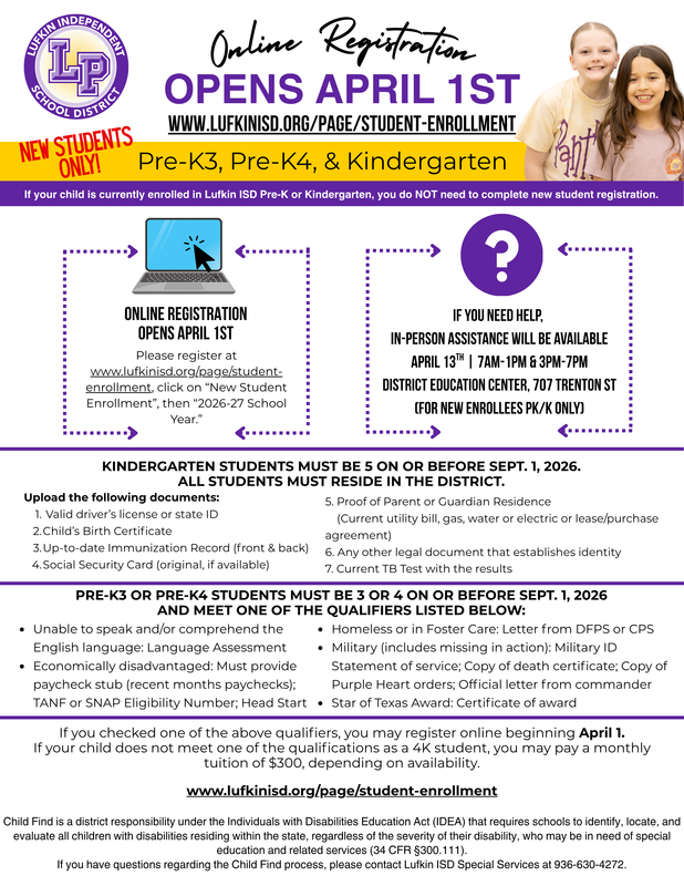 PK& Kinder Online Registration