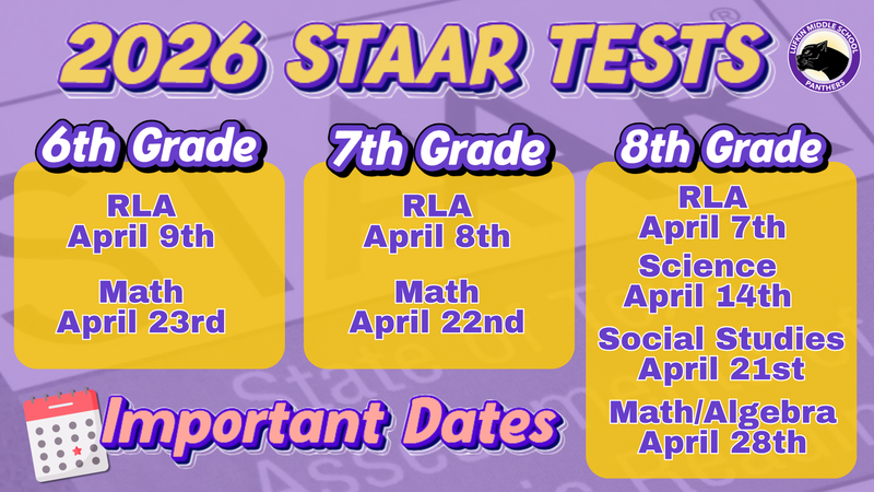 2026 LMS STAAR Dates