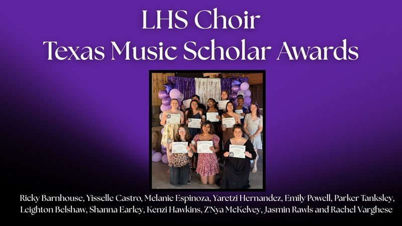 LHS Choir Texas Music Scholar Awards Student Photo