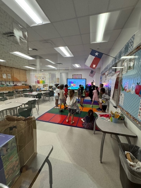 students learning