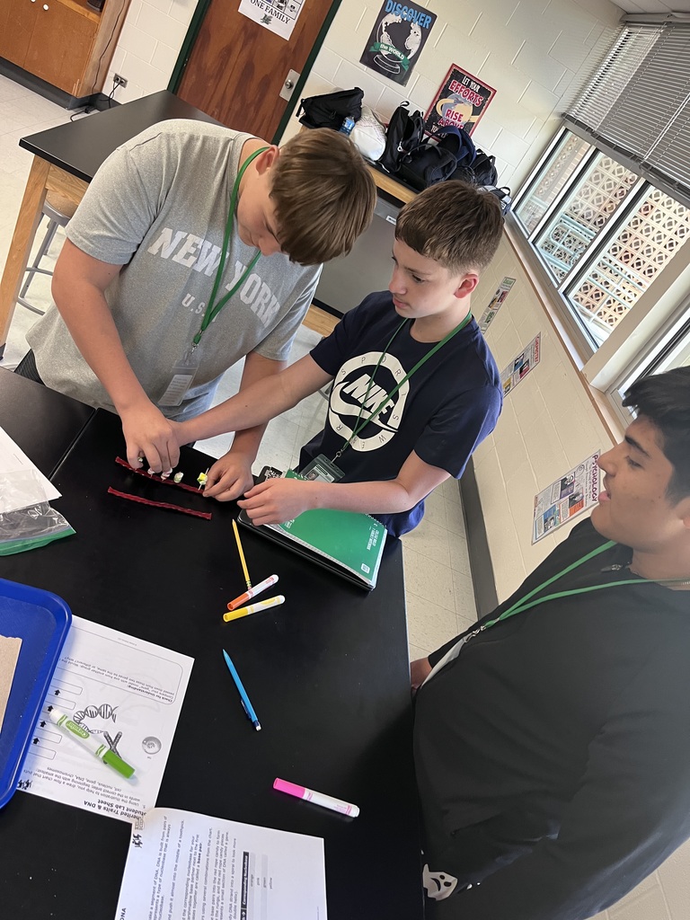 students working in science