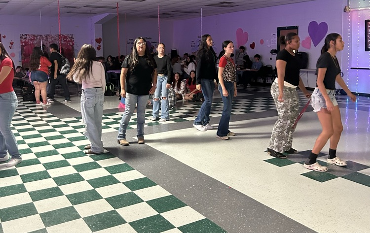 students dancing