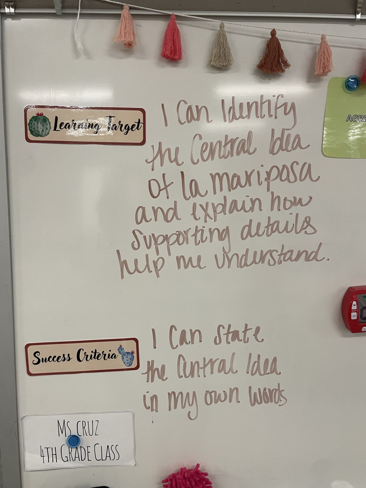 learning targets and success criteria