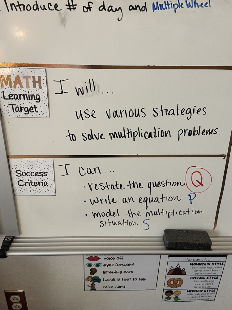 learning targets and success criteria