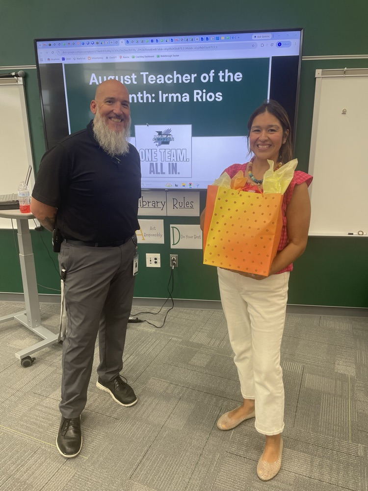 August Teacher of the Month