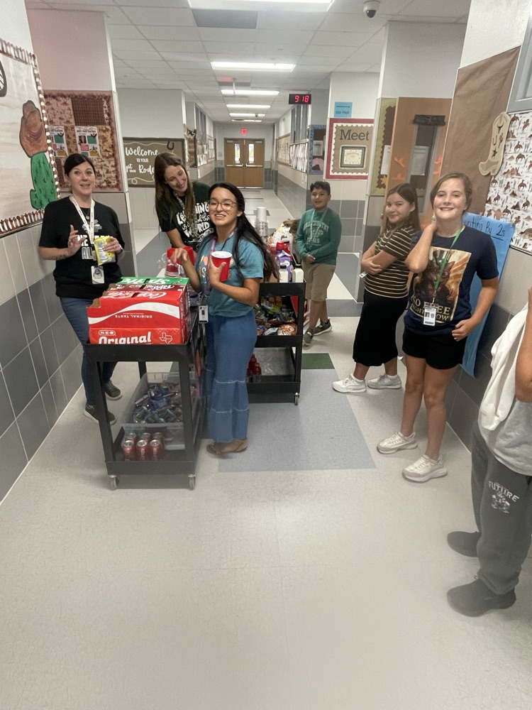 house leaders distributing treats!