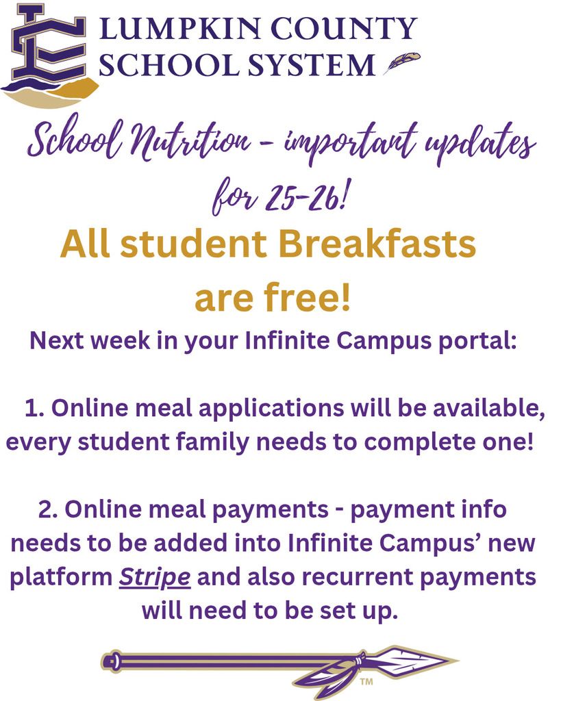 Lumpkin School Nutrition updates 25-26