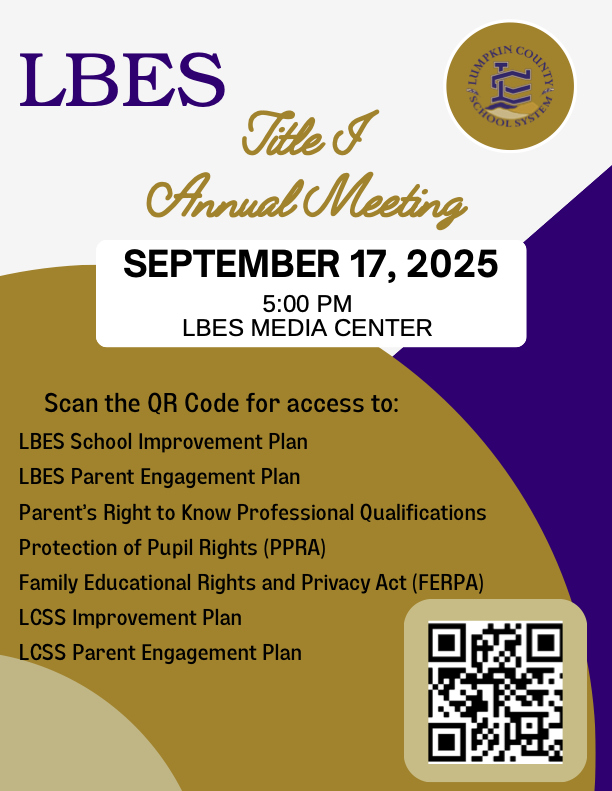 Title I Annual Meeting Flyer LBES