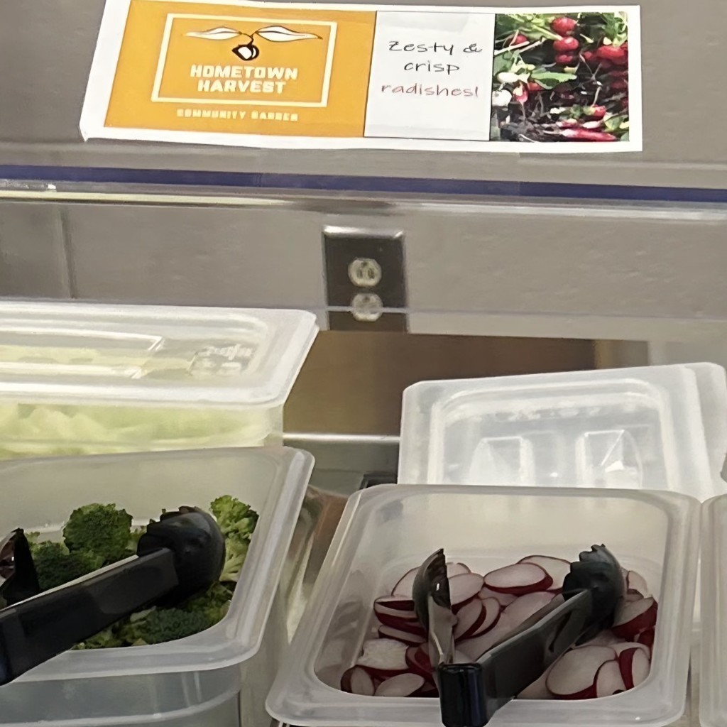 radishes on salad bar