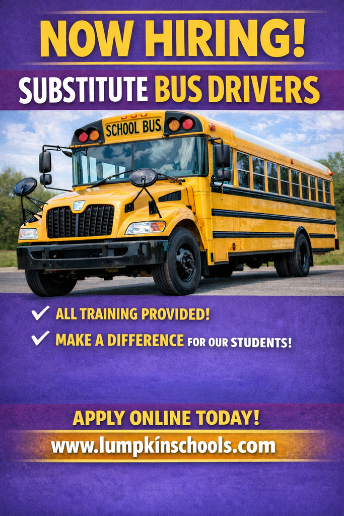 Now Hiring Sub Bus Drivers Graphic