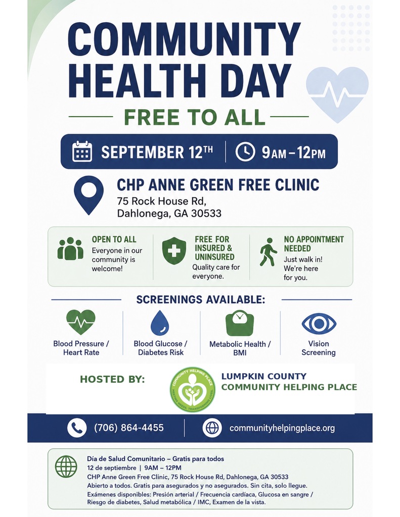 Community Health Day Flyer from CHP