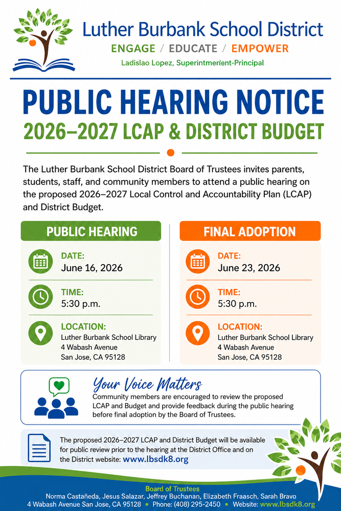 Public Hearing Notice 2026-27 LCAP & District Budget