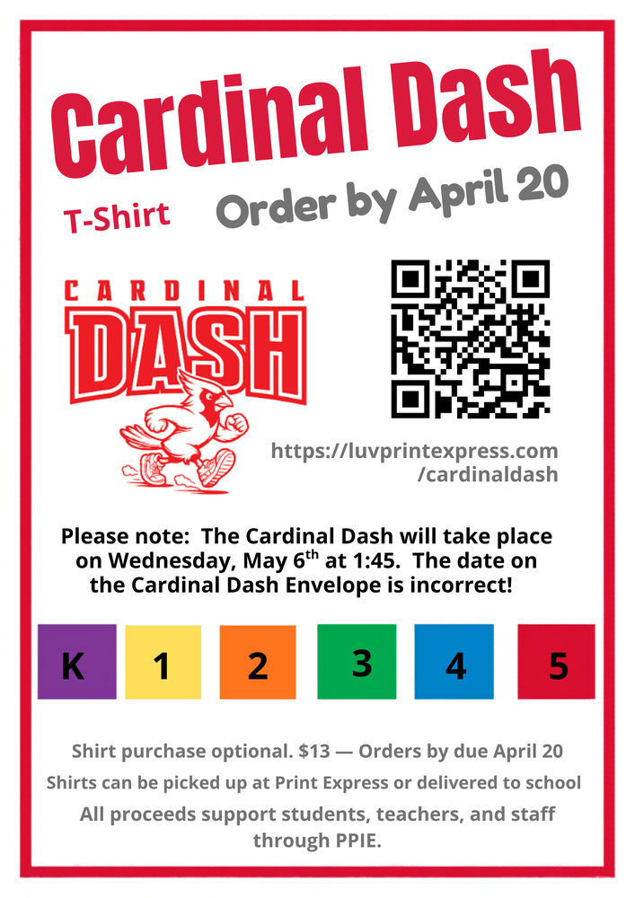 Cardinal Dash T-shirt Announcement
