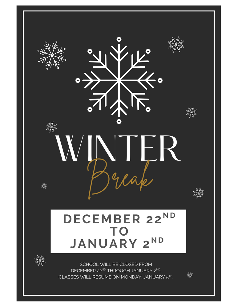 Winter Break Reminder