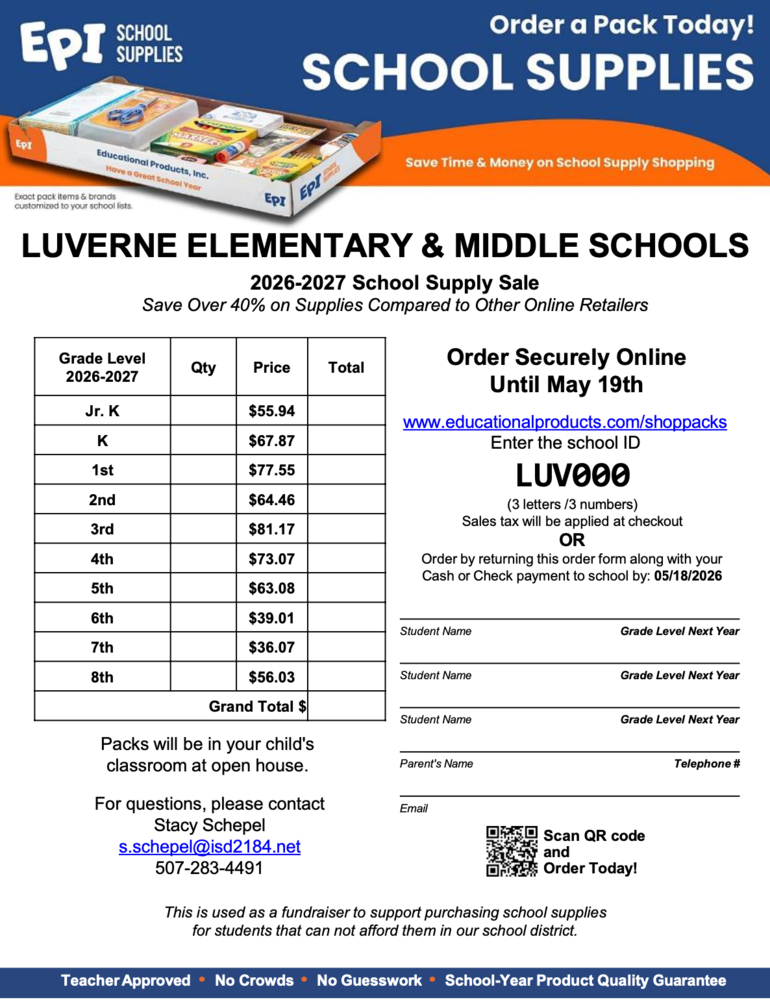Preorder 26-27 School Supplies 