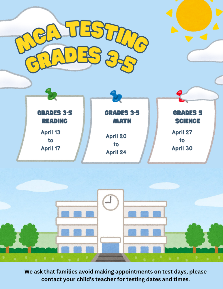 MCA Testing Reminder