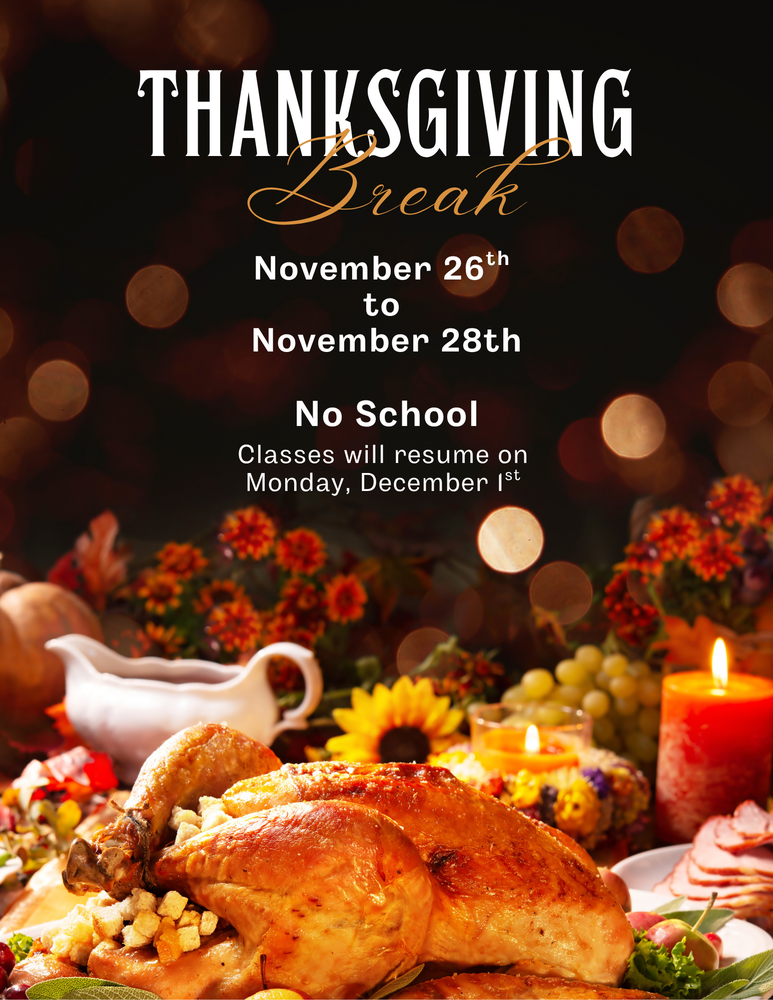 Thanksgiving Break Reminder