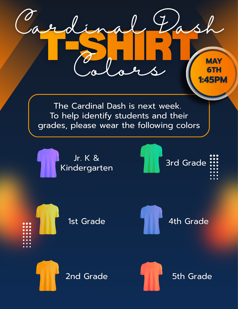 Cardinal Dash T-shirt Reminder