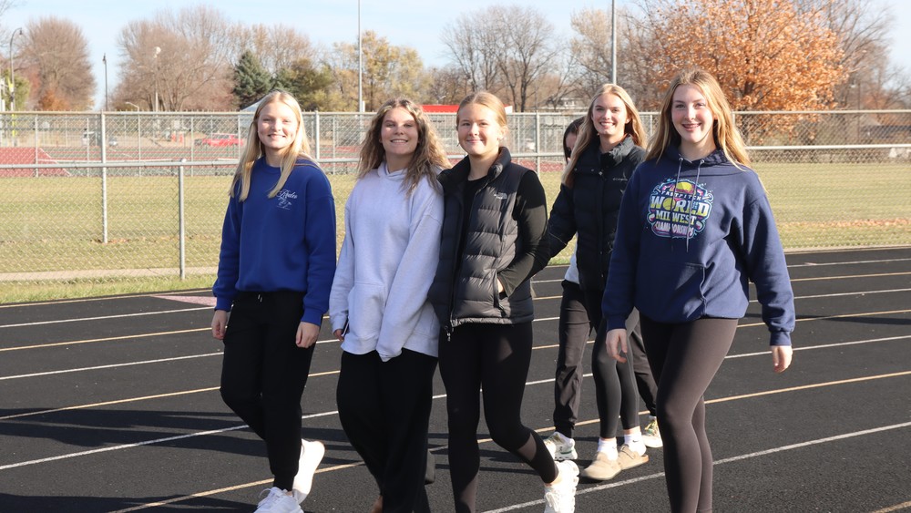 students walking during wellness week