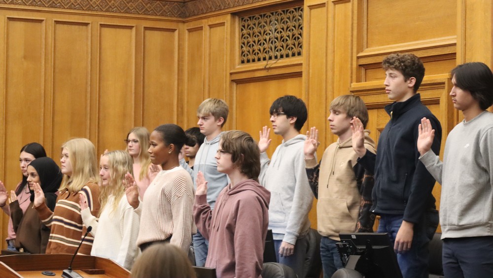 students in the courthouse