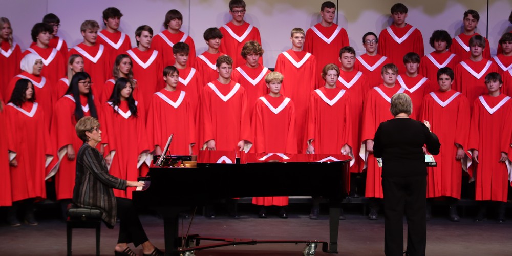 students singing at choir concert