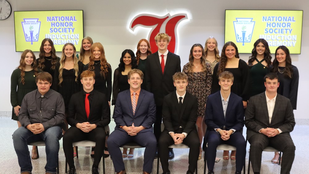 NHS members pose for a picture