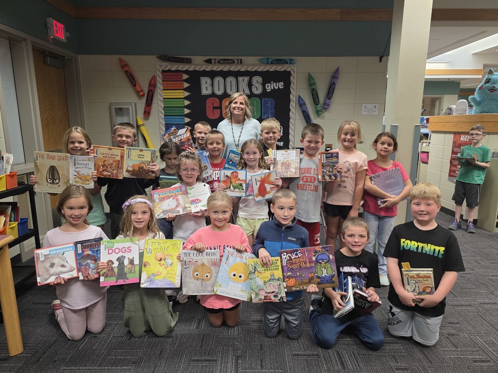 Mrs. Nath's  2nd Grade class in the Media Center.
