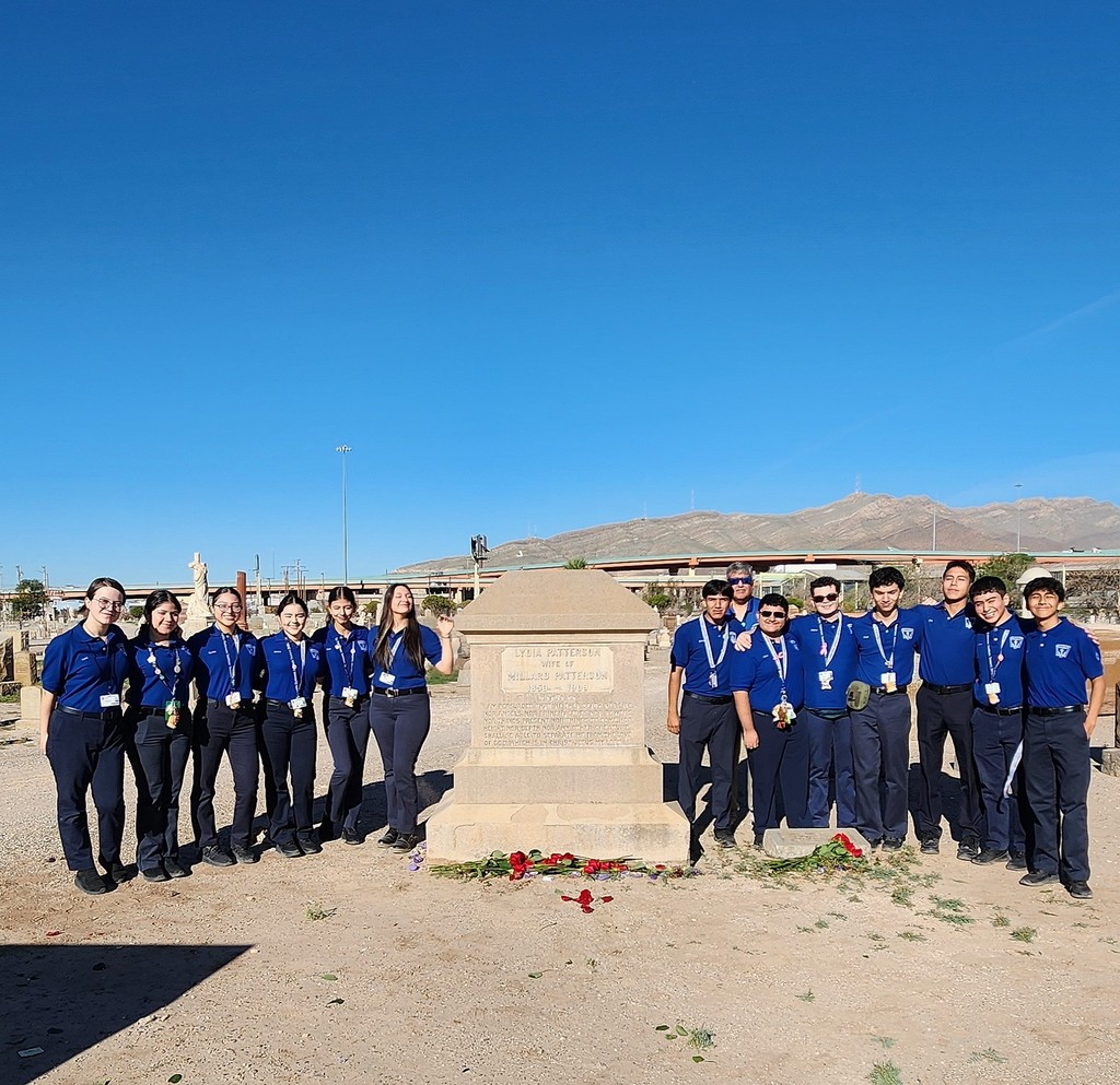 NHS at Lydia Pattersons Grave.