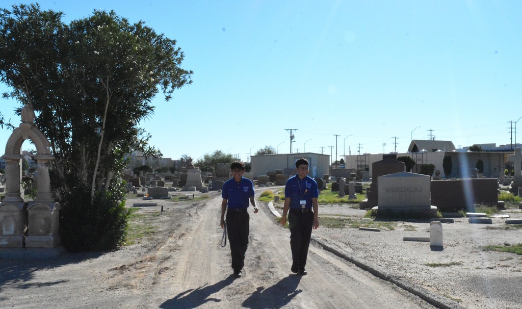NHS at Lydia Pattersons Grave.
