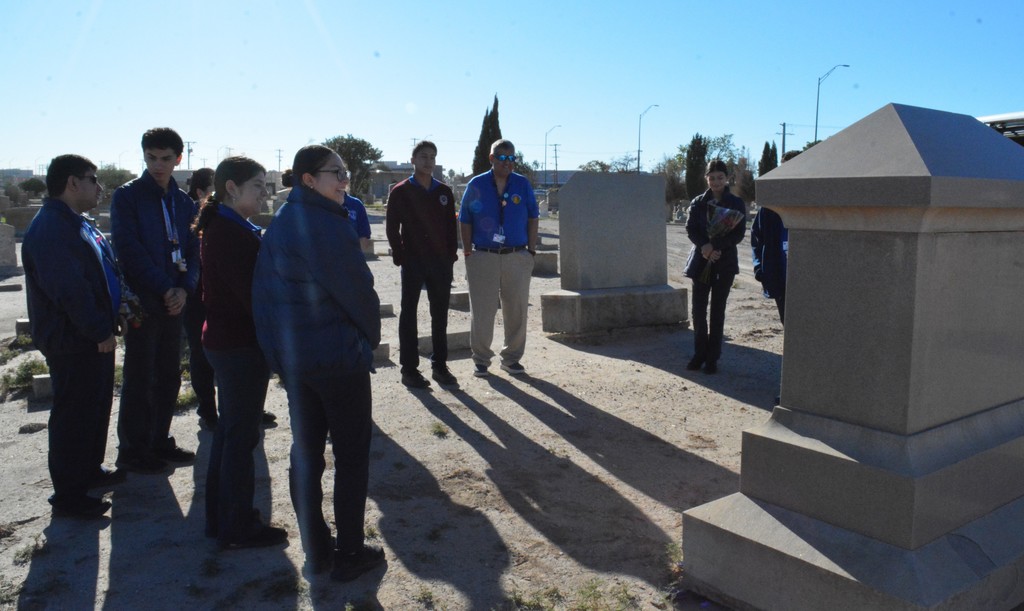 NHS at Lydia Pattersons Grave.