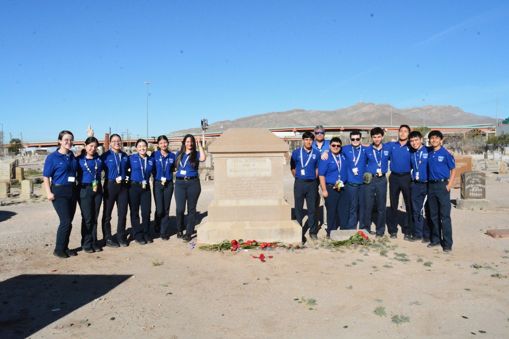 NHS at Lydia Pattersons Grave.