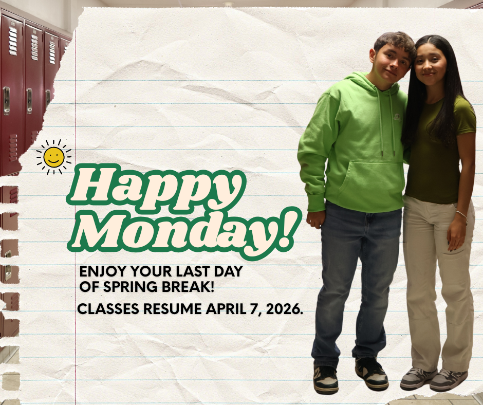 Wishing everyone a blessed and restful last day of Spring Break! 🌿✝️ We look forward to seeing you back. Classes resume on April 7. Safe travels and God bless!