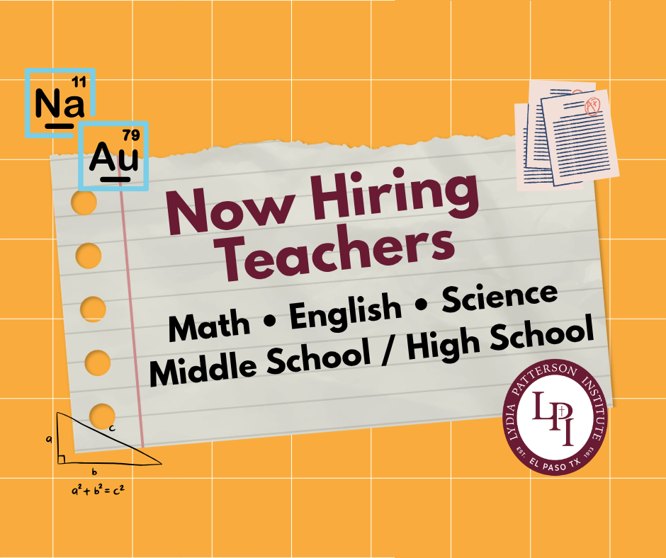 Join our team! We are currently looking for qualified teachers for the following positions: 📚 Math (MS/HS) 📖 English (MS/HS) 🔬 Science (MS/HS) https://www.lpi-elpaso.org/page/employment-opportunities ✅ Download and complete the application from our employment opportunities page. 📧 Send your completed application to: info@lpi-elpaso.org