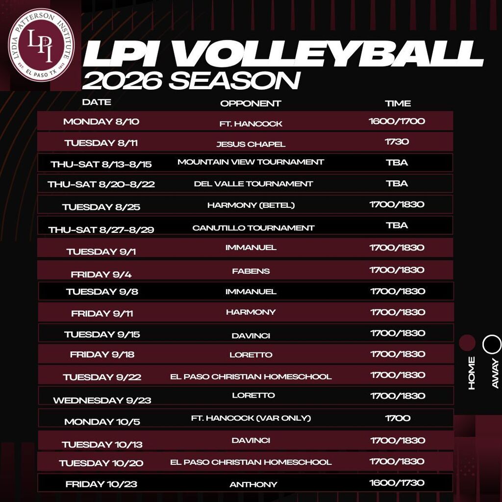 🏐 Save this schedule and come support our Lady Lions all season long!   Let's pack the gym and cheer them on to victory! 💙🦁  #GoLadyLions #LadyLionsVolleyball #SupportOurTeam #GameDay