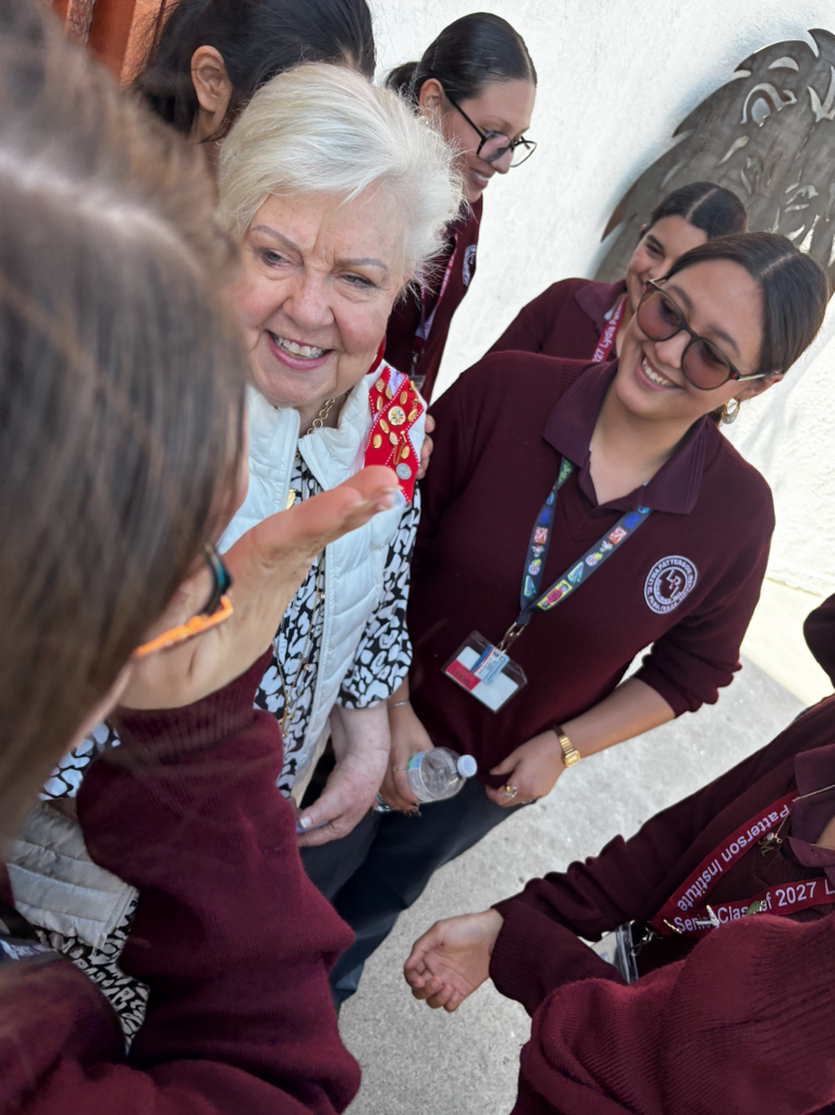 Our Women in Faith students had a special guest among them! 🌟 LPI Board Member Mrs. Barbara Dorff shared her extensive knowledge, wisdom and experiences as Methodist leader. The admiration for her shine through in this picture! ✨